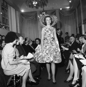 Virginie haute couture show with Sabine Michoud, Paris,1959 (photo)