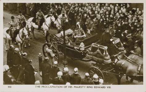 The proclamation of King Edward VIII (b/w photo)