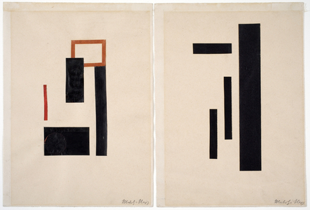 Double Collage in Black and Red, 1921 (collage of painted paper)