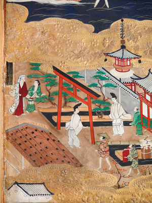 Osakazu Byobu - Japanese eight-panel folding screen (painting)