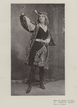 Miss Ada Rehan, as Viola, in "Twelfth Night" (b/w photo)