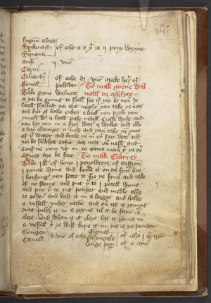 Harley MS 2378 Medical and culinary recipes, c.1395 (ink on vellum)