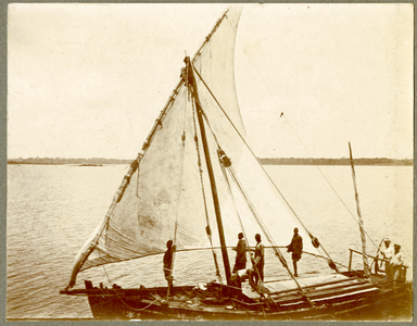 Dhow, Lake Victoria (b/w photo)