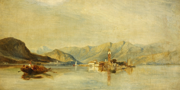 Lago Maggiore and Isola Bella (oil on canvas)