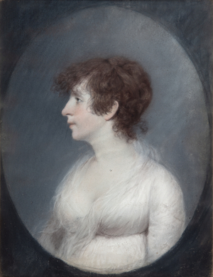 Lady Wilmot (pastel on grey paper)