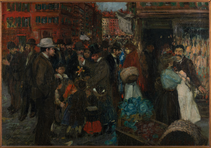 Street Scene (Hester Street), 1905 (oil on canvas)