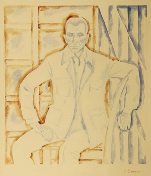Portrait of Yury Grigorovich, 1985 (watercolour on paper)