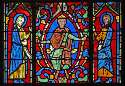 Window w6R  the Tree of Jesse: prophets and kings (stained glass)