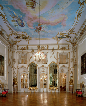 Main hall of the Esterhazy, Eszterhaza Palace, Fertoed, Hungary (photo)