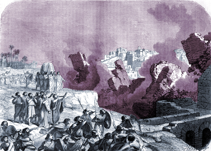 The falling of the walls of Jericho - Bible