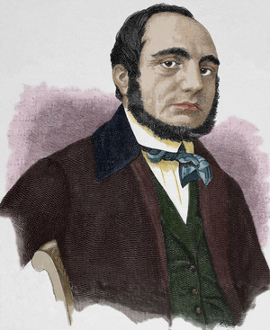 Friedrich Daniel Bassermann (1811-1855). Colored engraving.