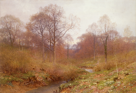 A Wooded River, Landscape Autumn (w/c)