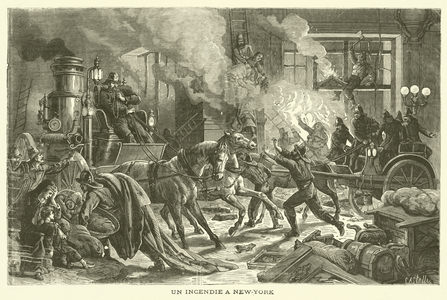 Un Incendie A New-York (engraving)
