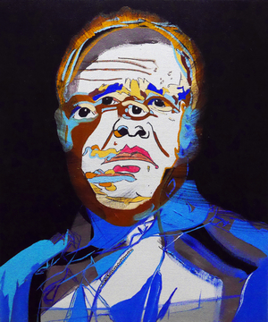 50 Major Writers In History : Jean Genet, 2015 (oil and acrylic on canvas)