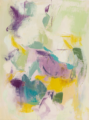 Abstract composition, Organic forms series, 2020, (oil on cotton canvas)