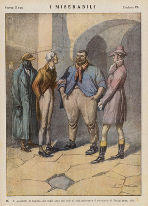 Illustration for Les Miserables by Victor Hugo (colour litho)