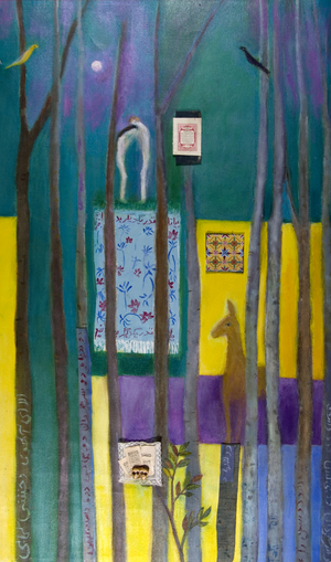 The Fall of Adam and Eve, 2011 (oil and collage on canvas)