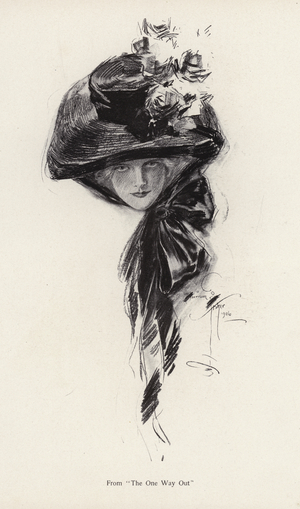 Character from the novel, The One Way Out, by Bettina Von Hutten (litho)