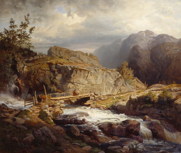 River in the mountain, 1881 (oil painting)