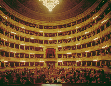 Interior of La Scala, the Milan Operahouse, built (photo)