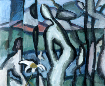Figures against a Landscape 1, 1945 (oil on canvas)