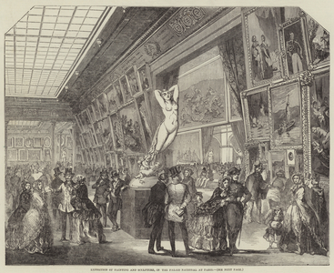 Exposition of Painting and Sculpture, in the Palais National at Paris (engraving)