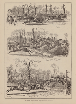 The Great Metropolitan Steeplechase at Croydon (engraving)