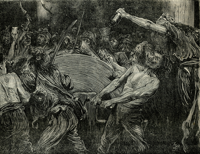 Illustration for A Tale of Two Cities by Charles Dickens, 19th century (engraving)