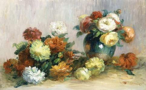 Flower Wreaths, c.1880 (oil on canvas)