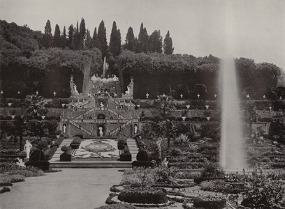 Villa Garzoni, Collodi, From Entrance Gate (b/w photo)