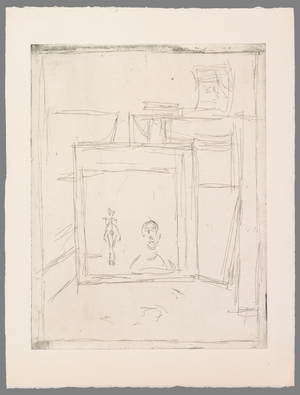 Painting, Bust and Figurine in the Bedroom, c.1954 (etching)