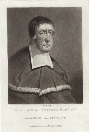 Sir Thomas Twisden Baronet (engraving)