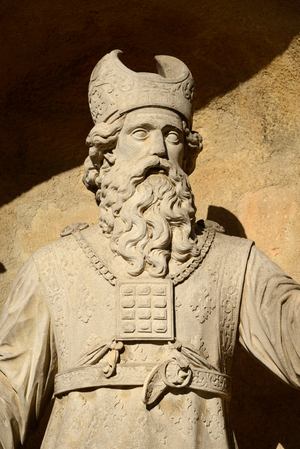 Portrait of Aaron the Levite; brother of Moses; on Joseph Sec Monument or Mausoleum Aix-en-Provence France, 1792 (sculpture)