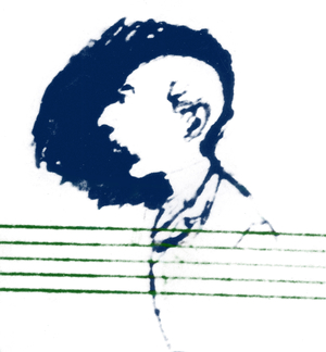 André Messager caricature by