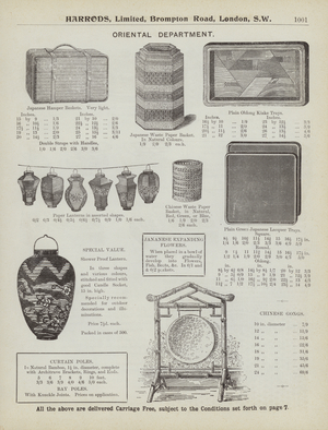 Page from Harrods catalogue, 1903 (litho)