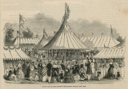Fancy fair at the licensed Victuallers' Asylum (engraving)