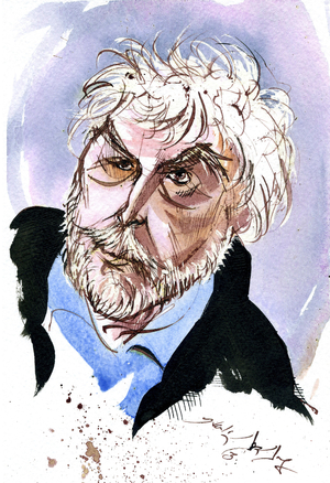 Harrison Birtwistle - caricature of the English composer