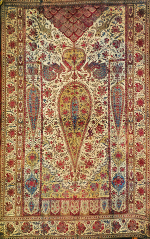 Animals on a coverlet, 18th-19th century (printed & painted cotton)