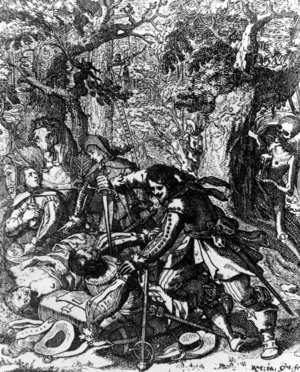 Illustration of Germany during the Thirty Years' War, 1618-1648