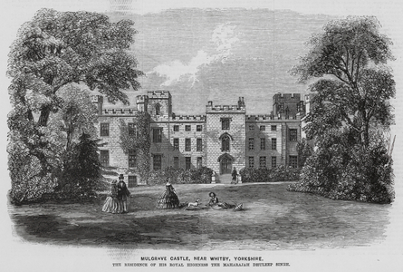 Mulgrave Castle, near Whitby, Yorkshire (engraving)
