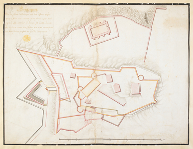 A plan of the castle of BrianÃ§on, France