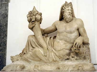 Statue of a river divinity with cornucopia, Farnese Collection of Rome, Field of Mars, 2nd century AD, Italy