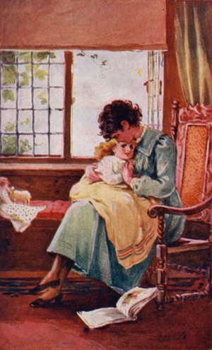 Illustration for A World of Girls by L T Meade (colour litho)