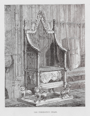London: The Coronation Chair (engraving)