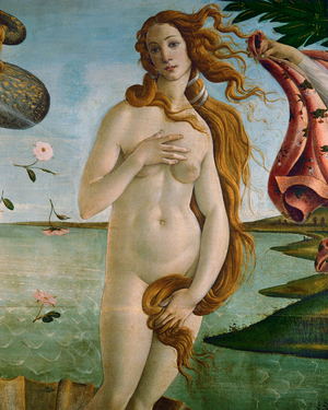 The Birth of Venus: Close-up of Venus, 1486 (tempera on canvas)