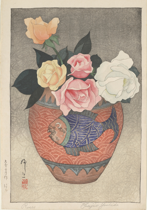 Roses, 1927 (woodblock print)