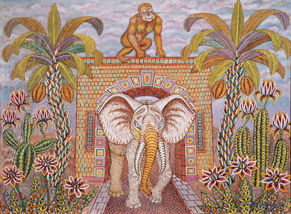 The Jester And The Nobleman (oil on canvas)