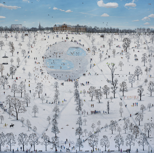 Kensington Gardens Snow, 2015 (oil on linen)