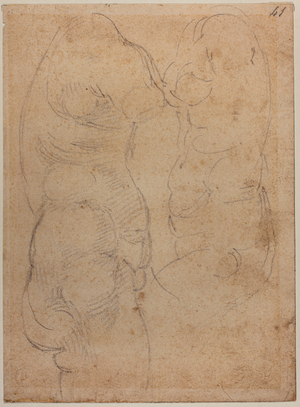 Two studies of an ancient Venus, 16th century (drawing)