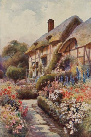 Anne Hathaway's Cottage, Stratford-on-Avon (colour litho)